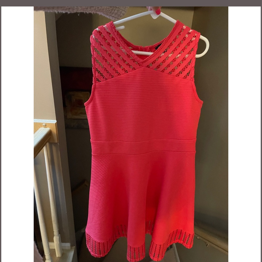 Zunie Deep Coral/Pink dress- size 14